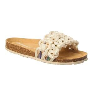 Intentionally Blank Women's Macro Sandle Vanilla Creme Raffia EU 38 NEW